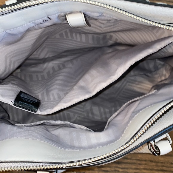 Rebecca Minkoff Bree Large Top Zip Leather Satchel In Putty - Picture 12 of 16